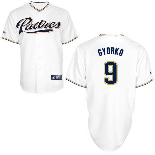 Jedd Gyorko #9 Youth Baseball Jersey-San Diego Padres Authentic Home White Cool Base MLB Jersey